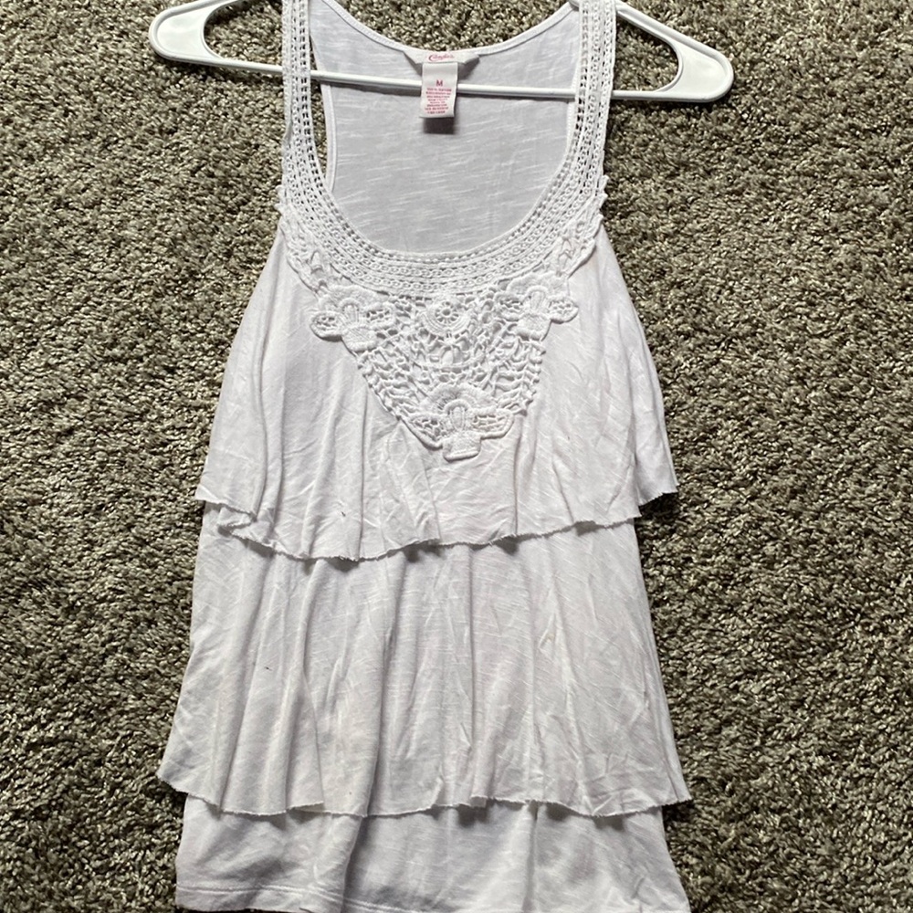 Candies vintage crochet tank top